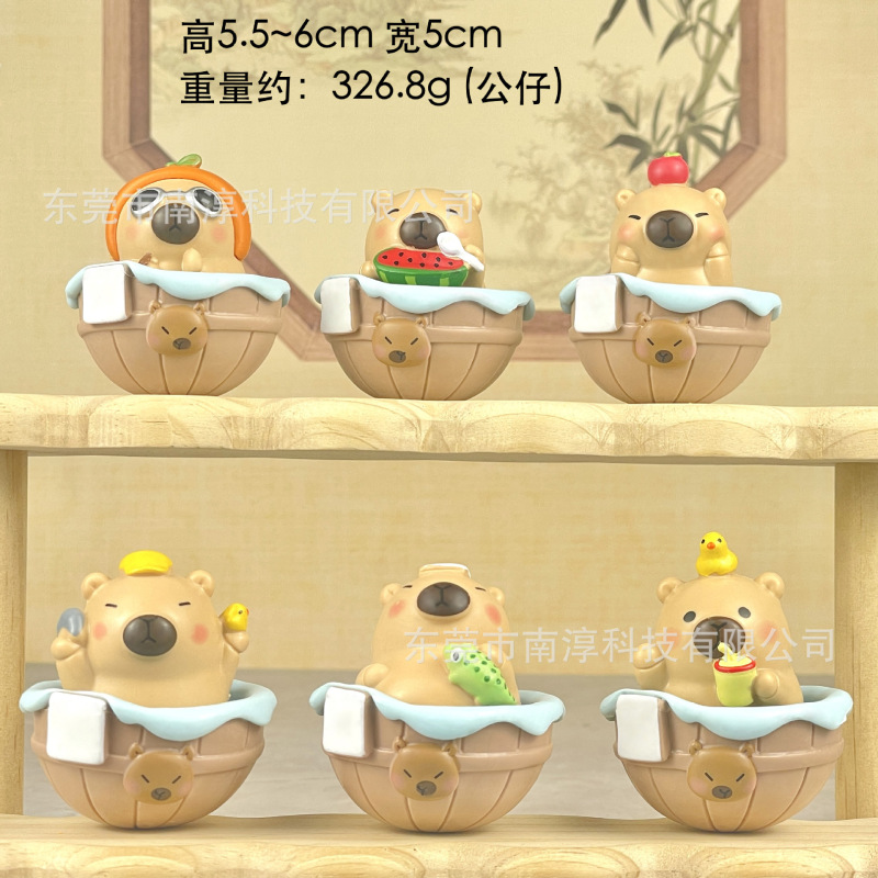 秋千卡皮巴拉盲盒手办小憨豆可爱水豚卡通摆件扭蛋机公仔批发代发|undefined