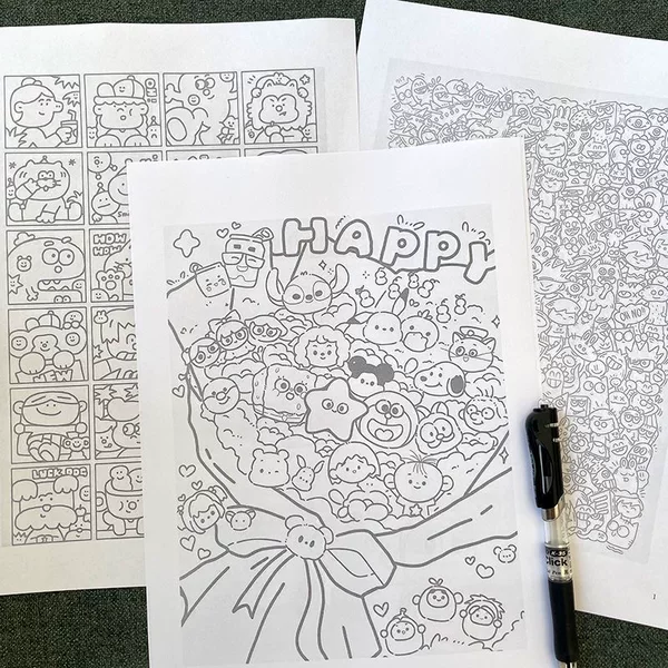 Line Drawing Practice Book for Students to Relieve Boredom and Stress, Tracing and Copying Drawings