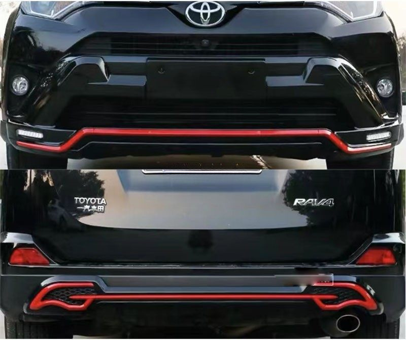 Suitable for 09-19 Toyota Rav4 Bumpers, 20-24 Rav4 Bumper Guards, Anti-Collision Bars, Modified Front and Rear Bumpers