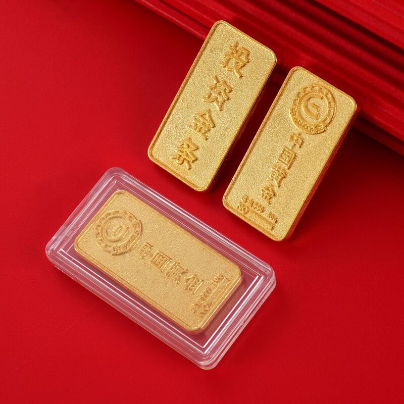 足重仿真金条中国黄金纯铜合金镀金银行金店摆饰金条金砖样品展示|undefined