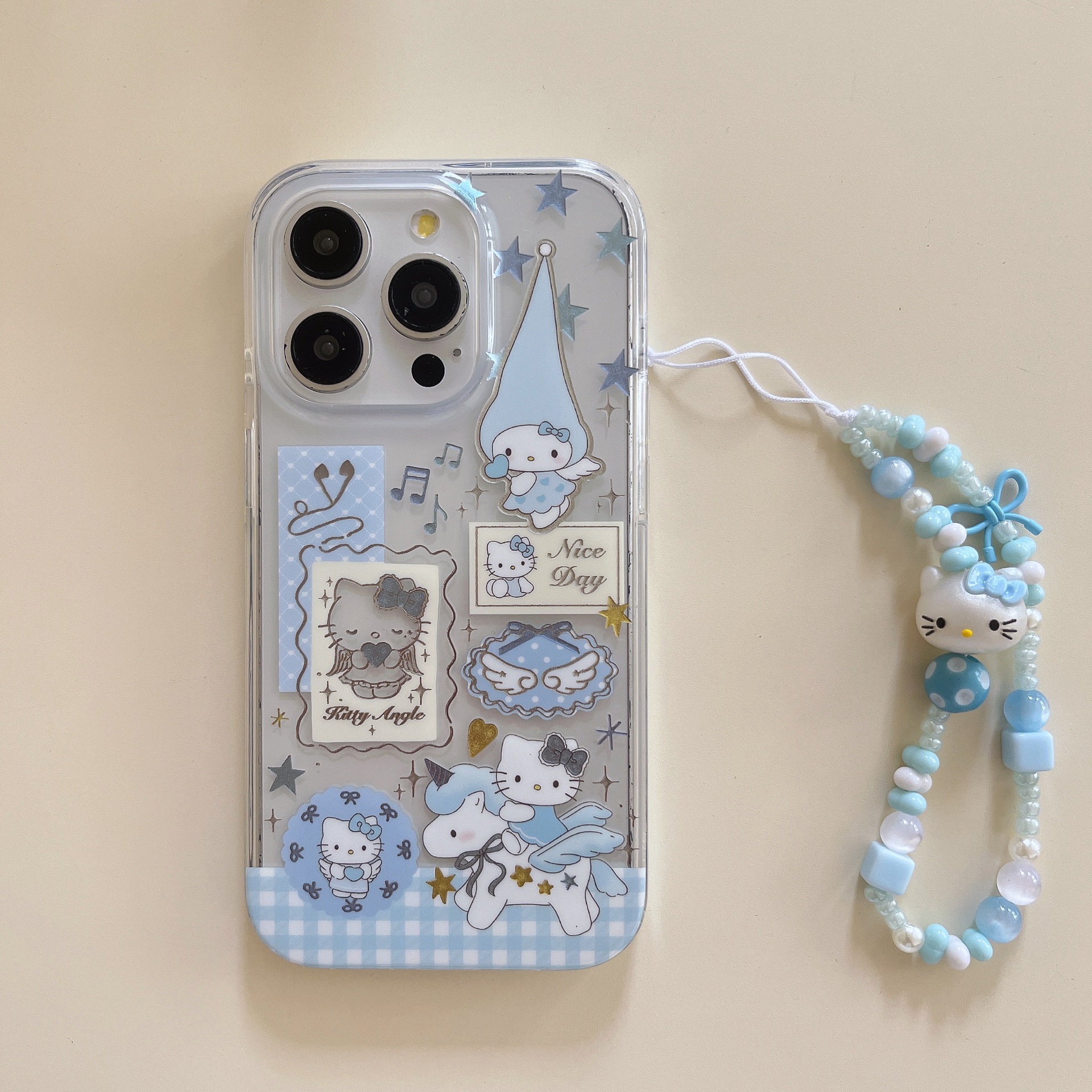 Ins viento azul estrella troyano sombrero largo kt para Apple 16ProMax funda para teléfono móvil iPhone14/13 femenino 15