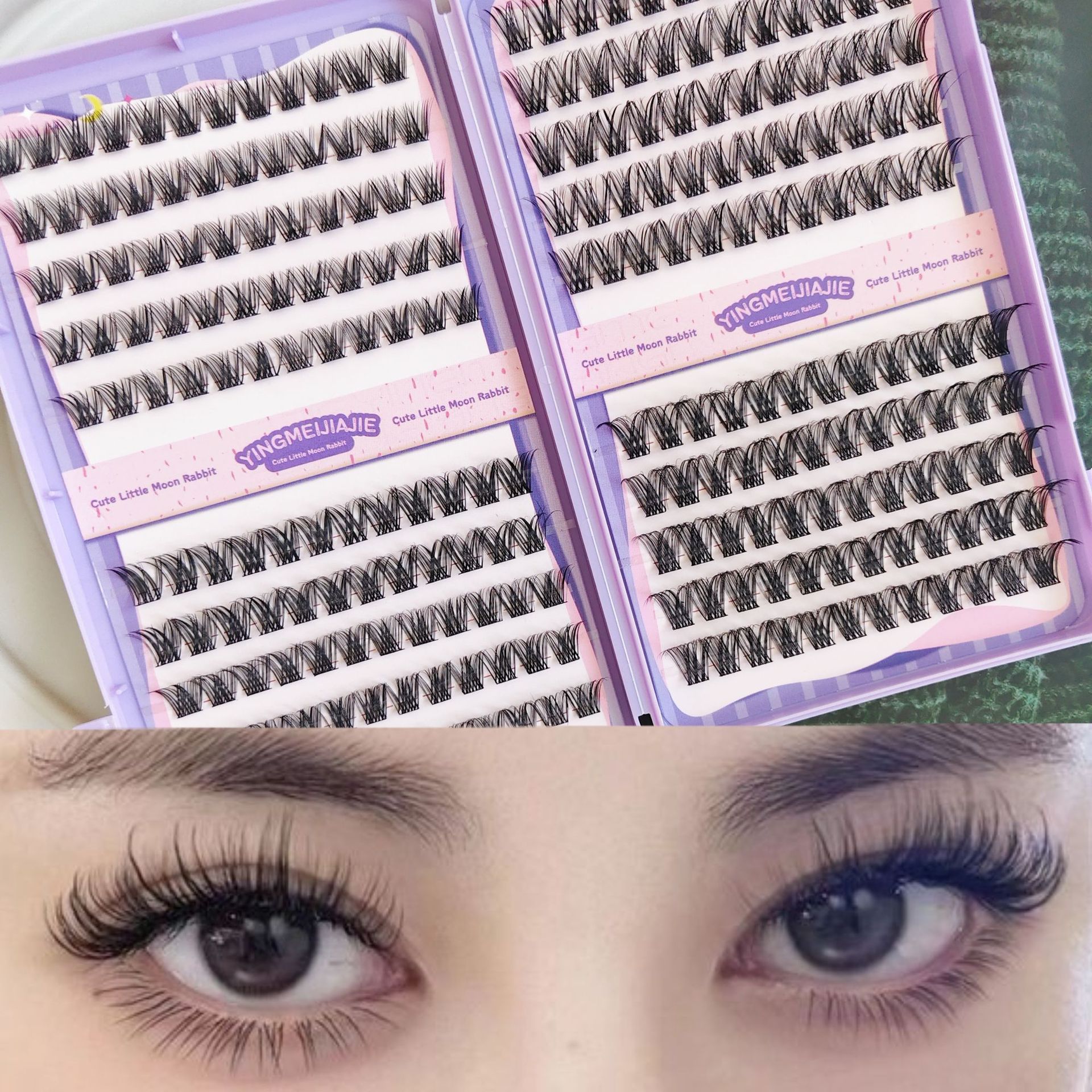 Fronteras falsas pestañas, pestañas falsas libras, pestañas falsas de gran capacidad, pestañas falsas de estilo lindo, pestañas falsas sin pegamento