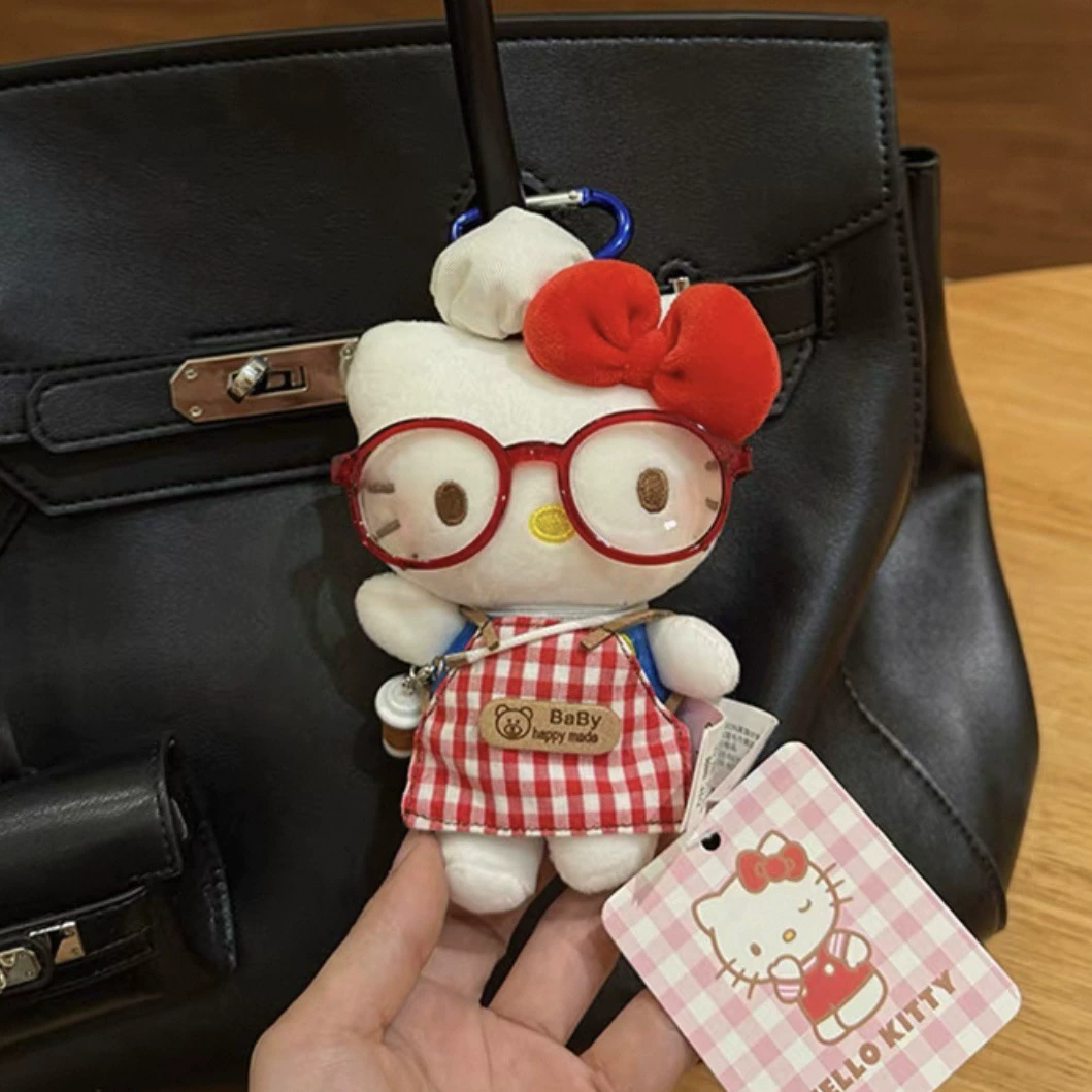 Hello Kitty, sanrio, оригинальная плюшевая подвеска, кукла, брелок, украшение сумки