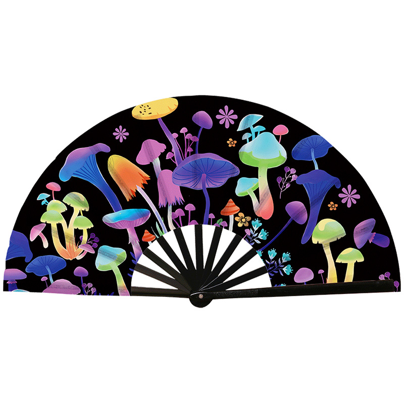Abanico Plegable de Kung Fu de Plástico, Colorido, para Conciertos y Fiestas
