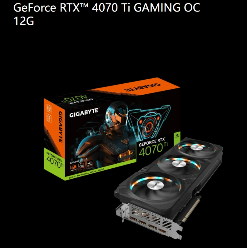 Видеокарта RTX 4070 Ti GAMING OC 12G GDDR6X, хорошее обслуживание
