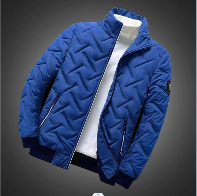 Chaqueta de algodón acolchado para hombres transfronterizos 2023 nuevo collar de soporte abrigo ligero de algodón acolchado de moda coreana Chaqueta de algodón acolchado corto al por mayor