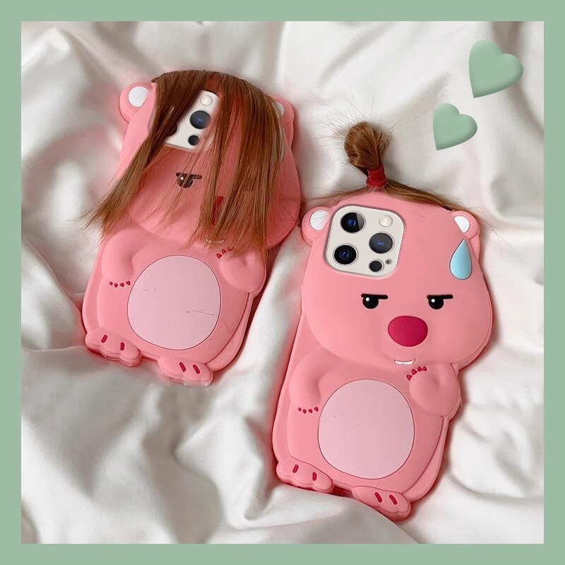 Lin Update the Same Loopy Beaver with Hair Suitable for Apple 15/16 Android Mobile Phone Case Anti-Fall Protective Cover