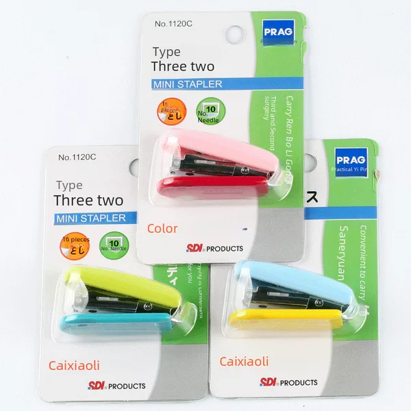 Hand-Held Stapler (Sdi) No. 10 Mini Stapler 1120C for Children, Students, Office Binding, Candy Colors, Portable