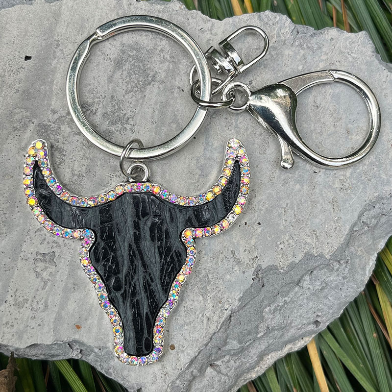 Ethnic Style Cowboy Style Animal Alloy Leather Inlay Rhinestones Unisex Bag Pendant Keychain display picture 4