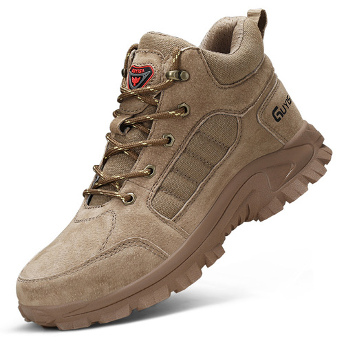 Labor protection shoes, anti-smash, anti-puncture, high-top ankle protection, four-season style, work shoes, men's comfortable, soft safety protective shoes