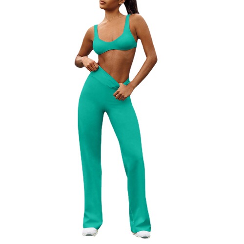 European and American naked high-waist butt-lifting yoga pants for women's fitness running abdominal control pants indoor Pilates sports pants wholesale