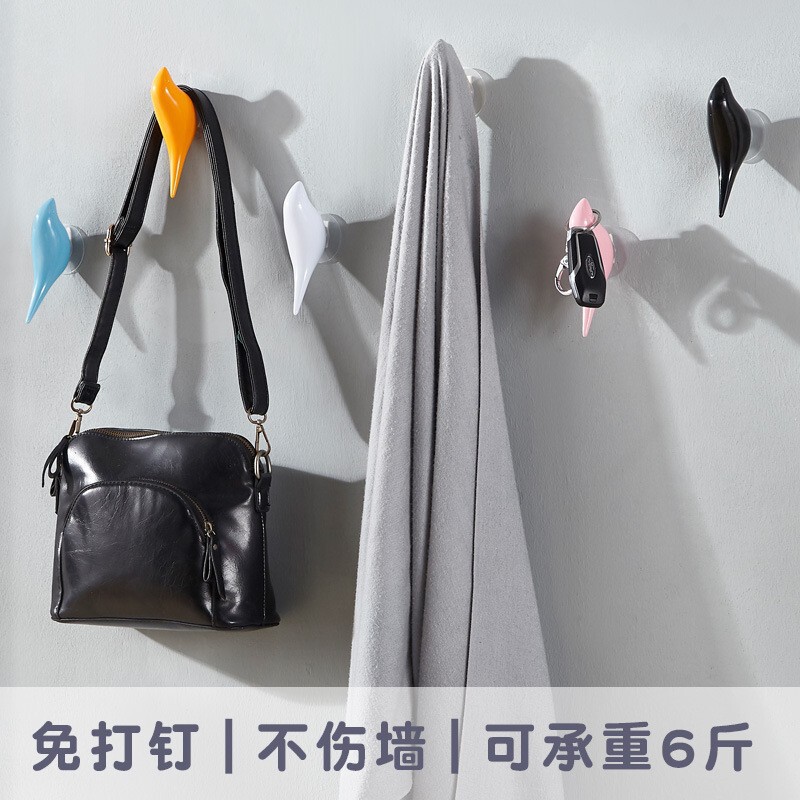 No-Drill Creative Key Hook Bird-Shaped Decorative Hook Artistic Modern Minimalist Wall-Mounted Entryway Coat Rack Single Hook