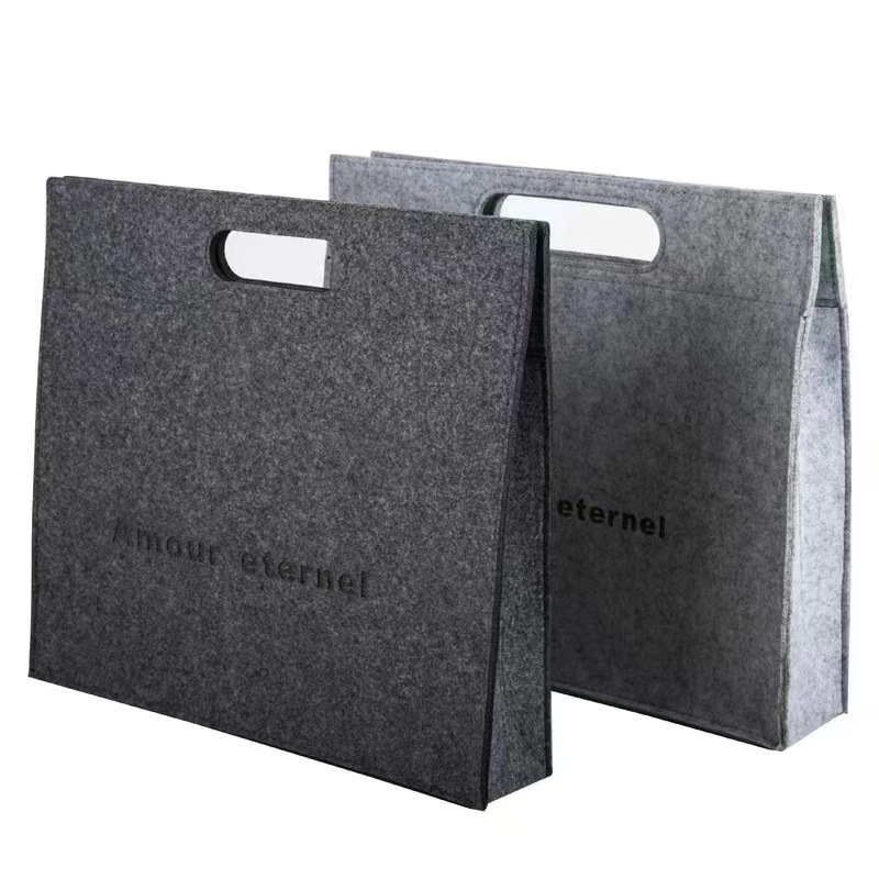 供应商务办公手提毛毡电脑包 平板电脑充电器数据线收纳毛毡包