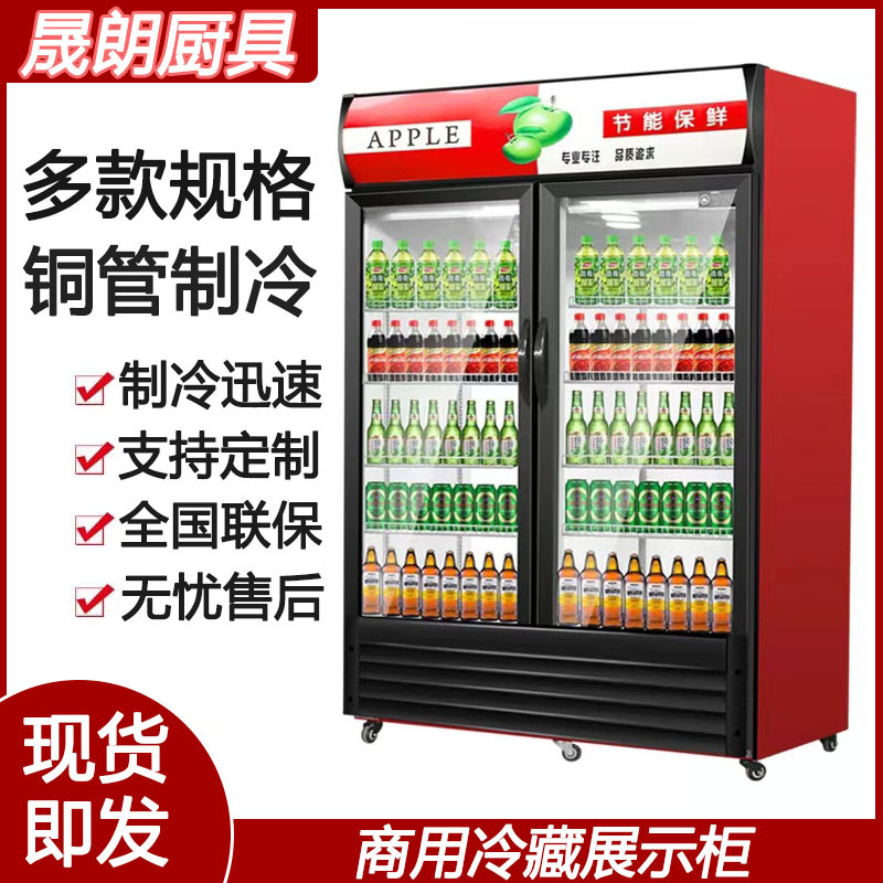 冷藏展示柜单门饮料柜商用双门三门大容量立式饮料保鲜冷藏冰柜