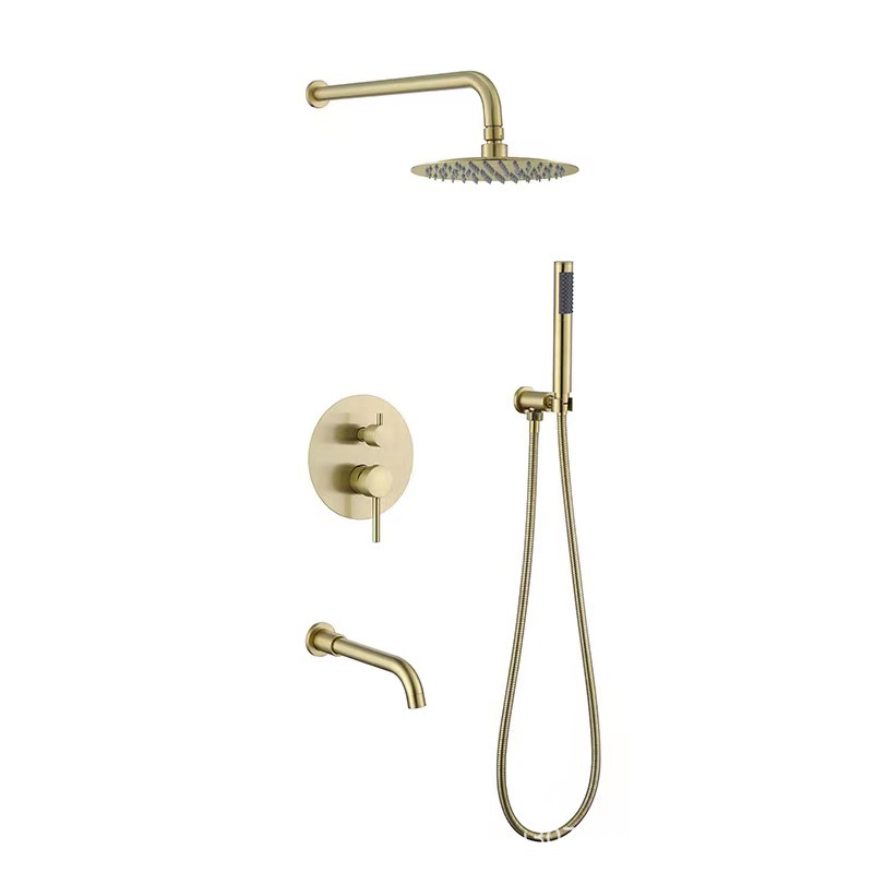 Foreign trade shower head set, cold and hot built-in wall concealed shower faucet undefined