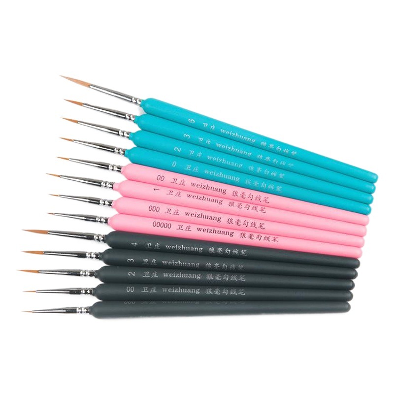 Lobo pelo ultrafino dibujo línea gouache color dibujo pluma 00000 gancho línea pluma solo estudiante de arte de uñas