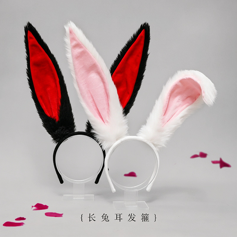 Diademas de animales para Halloween, accesorios para el cabello estilo Lolita, accesorios de orejas de animales KC, diademas de orejas de conejo de Pascua