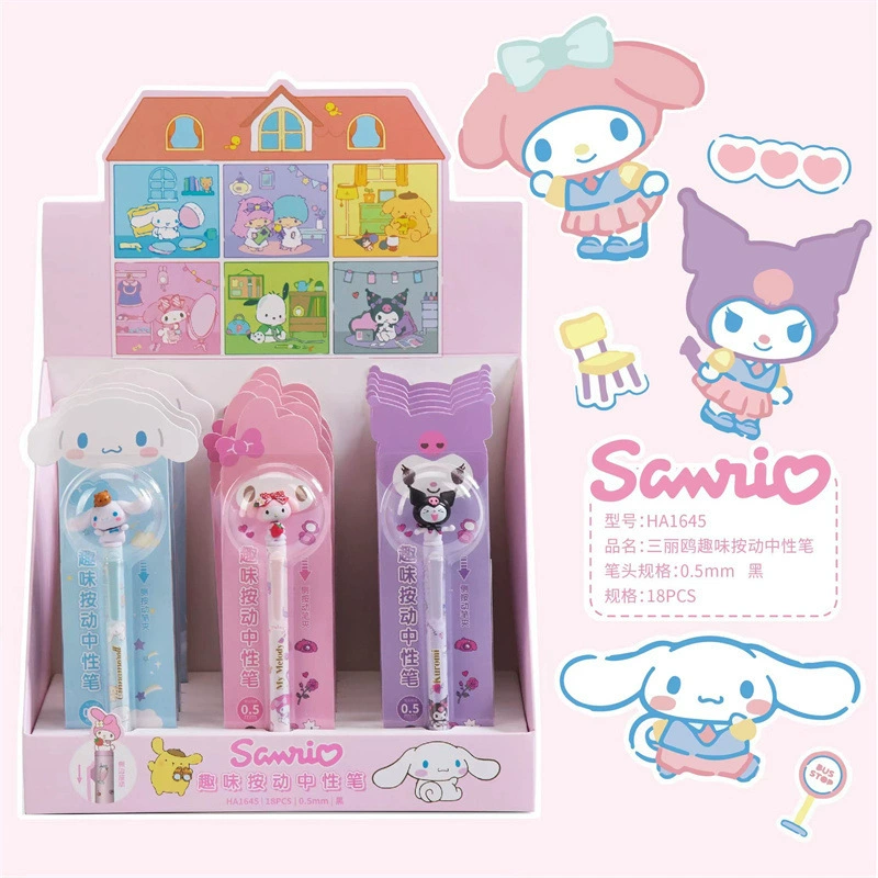 Появляется новый Sanrio серия смешной гель-ручка для карандаша, карикатура, учебник специальная ручка, чёрная слепая коробка водяная ручка