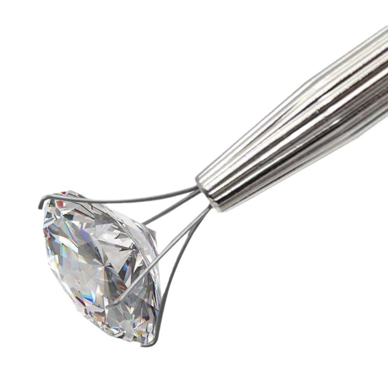 Clip de gemas de aleación de aluminio, agarre de diamantes sueltos, use piedras preciosas, circón, diamantes, pinzas de joyería, equipos y herramientas