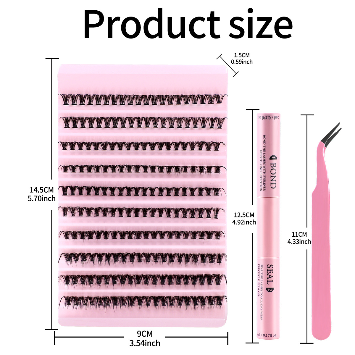 Lot de 200 faux cils épais 30D transfrontaliers européens et américains, 10 cils segmentés DIY à boucles naturelles de 16 mm_voghion.com