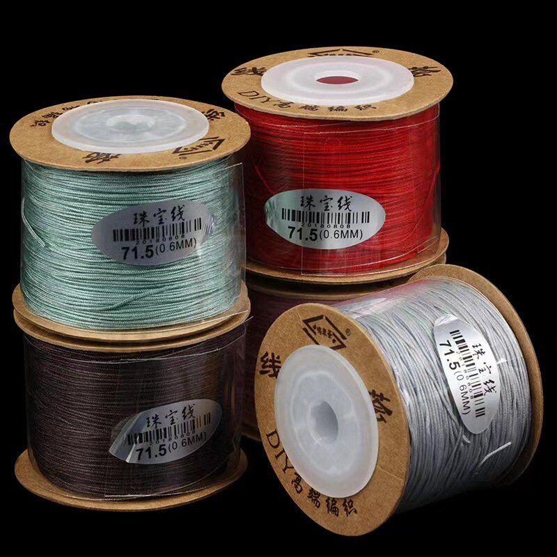 No. 72 0.8mm thick No. 71 0.5mm thick wholesale woven braided rope nylon thread Chinese knot wire Taiwan Jade thread