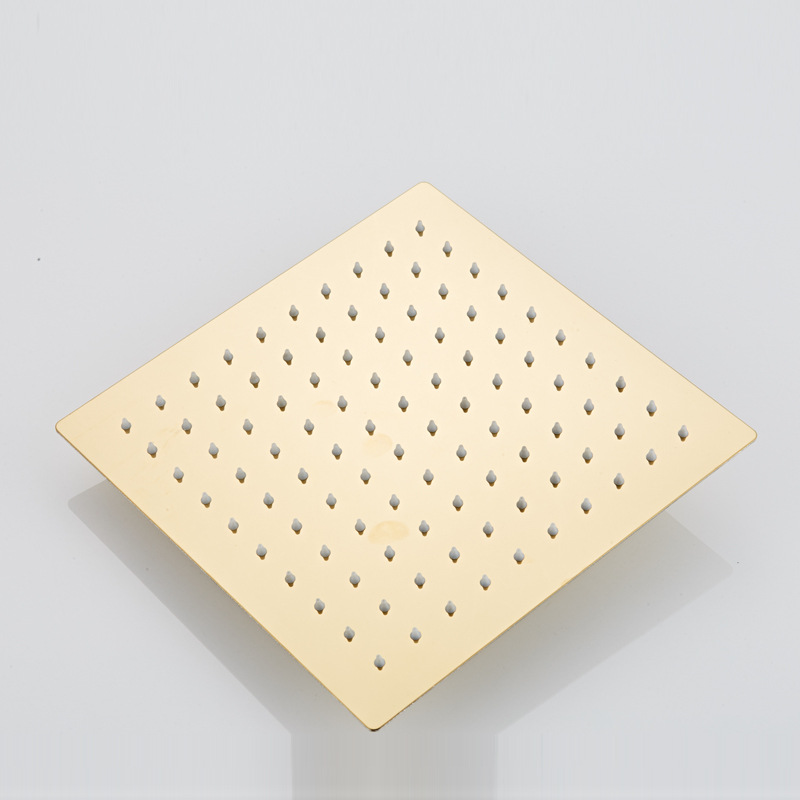 Top de acero inoxidable gran ducha de ducha de ducha de ducha presurizada un solo cabezal de ducha de ducha 4 puntos accesorios generales lotes de oro dibujado