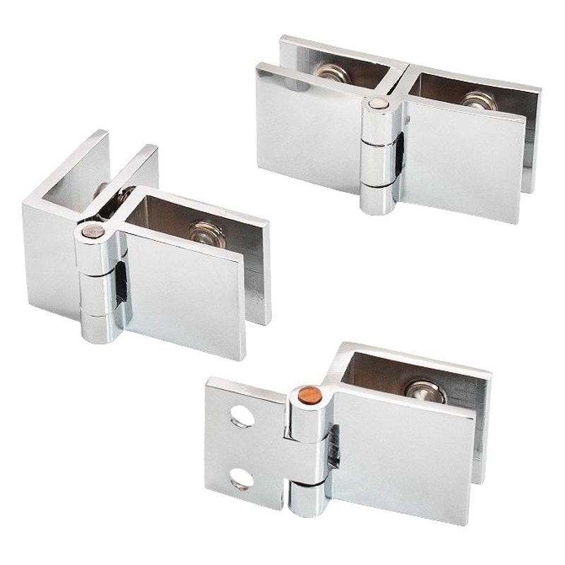 Bisagra de puerta de gabinete de vidrio de latón sin orificios Bisagra de vidrio de cobre Bisagra de puerta de vitrina de vino 5-8cm 90 grados 180