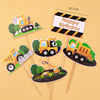 Car, decorations, excavator, children's jewelry, Birthday gift