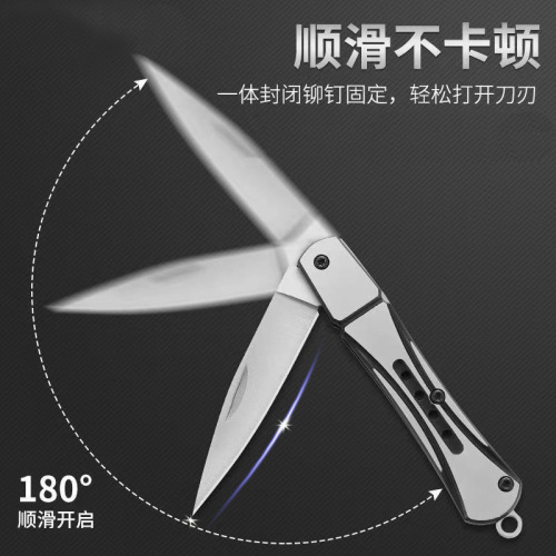 Factory Direct Wholesale Stainless Steel Multi-functional Outdoor Folding Knife Camping Household Wild Edge Knife