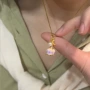 小清新紫色玫瑰颈链