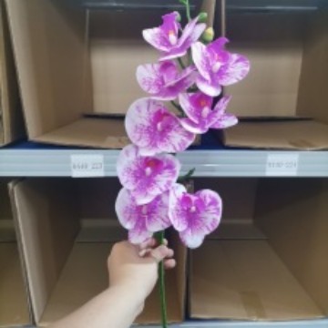高仿真9头手感过胶蝴蝶兰室内客厅假花装饰电视插花婚庆布置花艺|undefined