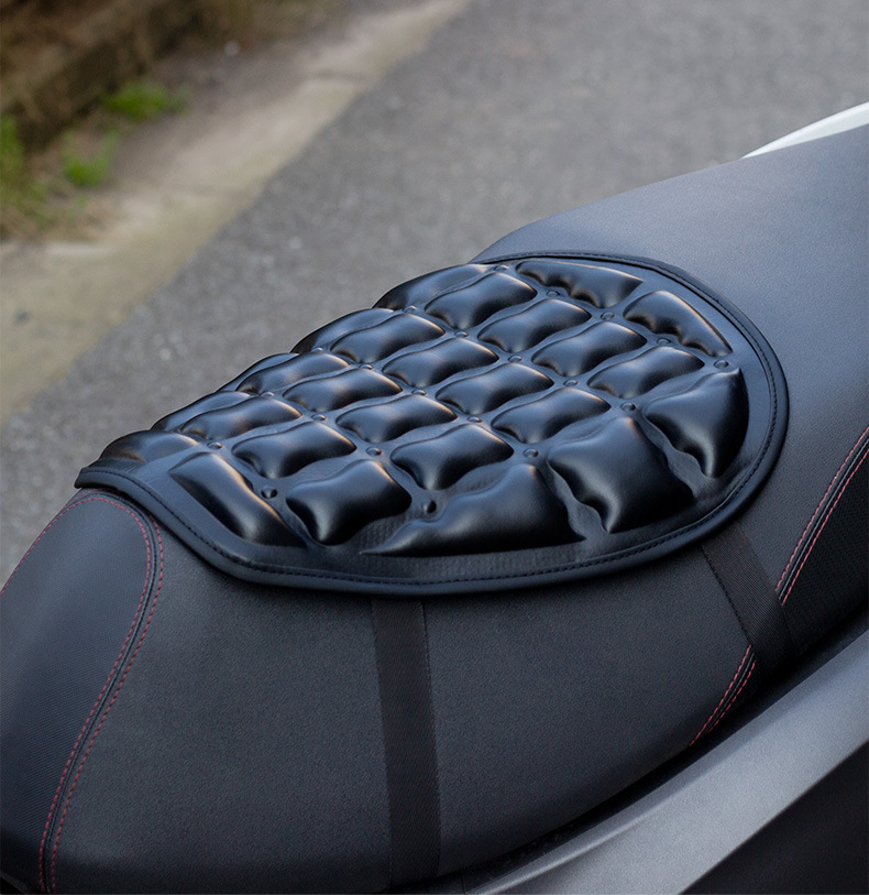 Summer motorcycle shock-absorbing seat cushion, insulated, ventilated, shock-absorbing, waterproof, universal for electric bikes and delivery motorcycles