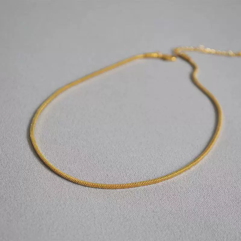 定制ins方形蛇骨链简约柔顺曲线之美博主日常百搭个性短款项链颈