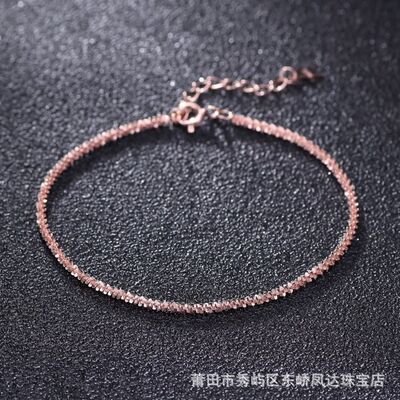 小红书同款纯银满天星波光粼粼手链女闪闪甜美简约菜花银饰手饰品|ms