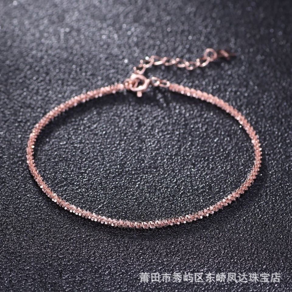 小红书同款纯银满天星波光粼粼手链女闪闪甜美简约菜花银饰手饰品|ms