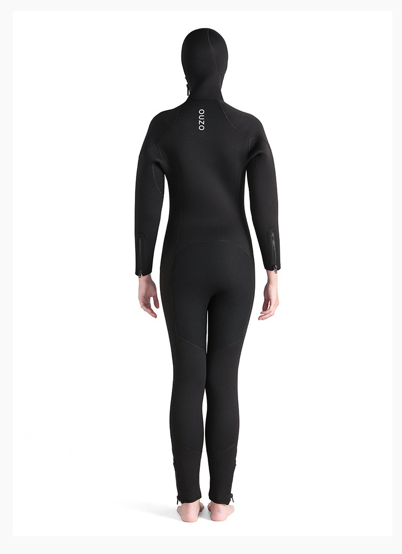 5 mm Neopren-Tauchanzug für Herren und Damen, geeignet für Tauchen, Speerfischen, Schwimmen, Schnorcheln und Surfen, einteiliges Set, hält im Winter warm. – Detail 8