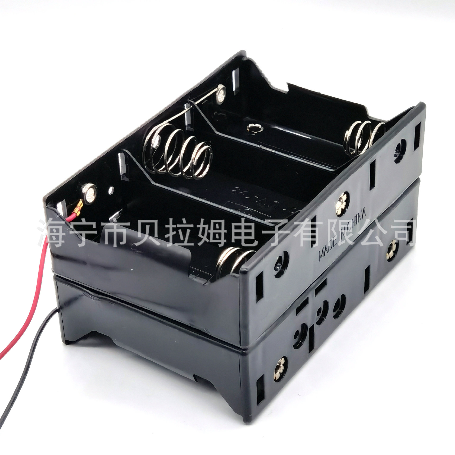 6D一号六节1号6节UM1*6大号背叠带导线电池盒