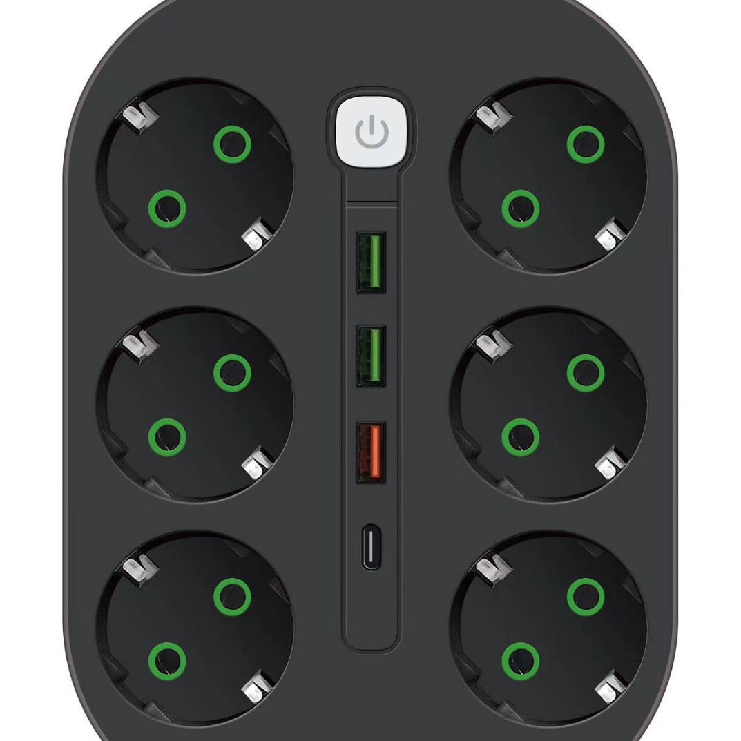 Explosiones directas de comercio exterior transfronterizo conector USB socket multifuncional estándar europeo Oriente Medio estándar británico tailandés enchufe fila