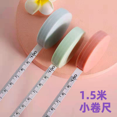 Wholesale bulk plastic small 1.5-meter tape measures, three-dimensional inch flexible rulers, home measuring, tailor's tapes, printed