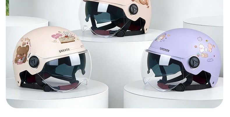 Dual-vision new helmet for electric scooters, adult half helmet for electric vehicles and motorcycles, national standard 3C certified safety helmet, summer sun protection