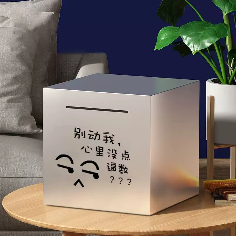 Design piggy bank stainless steel, creative gift, Birthday gift