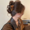 Tortoiseshell triangular ice-through t-shaped hair grip-13cm