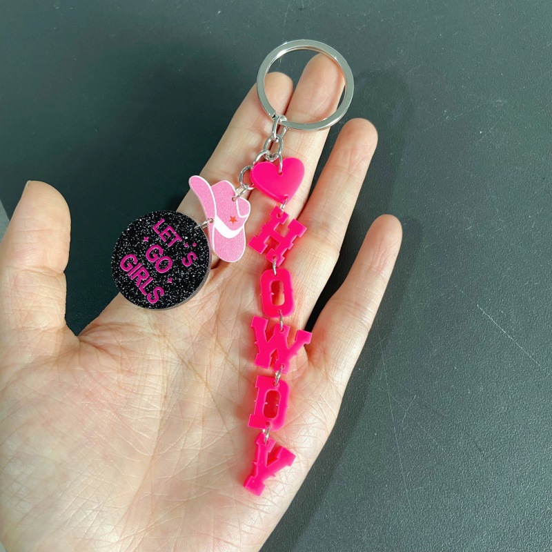 1 Piece Quantity Streetwear Letter Heart Shape Arylic Valentine'S Day Unisex Keychain