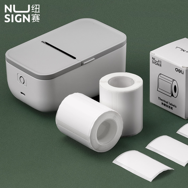 Deli Newse Qh53 Label Paper Consumables Are Compatible with Q5/Q20 Printers, Self-Adhesive Thermal Paper, Oil-Resistant and Tear-Resistant