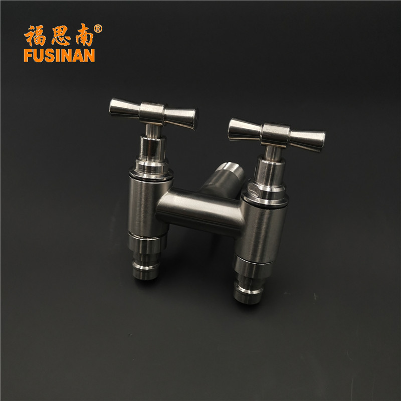 Precision cast 304 stainless steel slow-opening washing machine faucet, mop sink, wall-mounted straight-through valve, water corner valve undefined