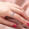 Cute jewelry, zirconium, universal ring with stone, wedding ring, European style, on index finger