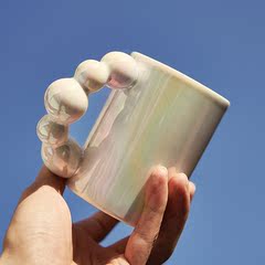 5YA1一宅一跡糖葫蘆馬克杯女生韓式高顏值彩色陶瓷磨砂ins質感咖