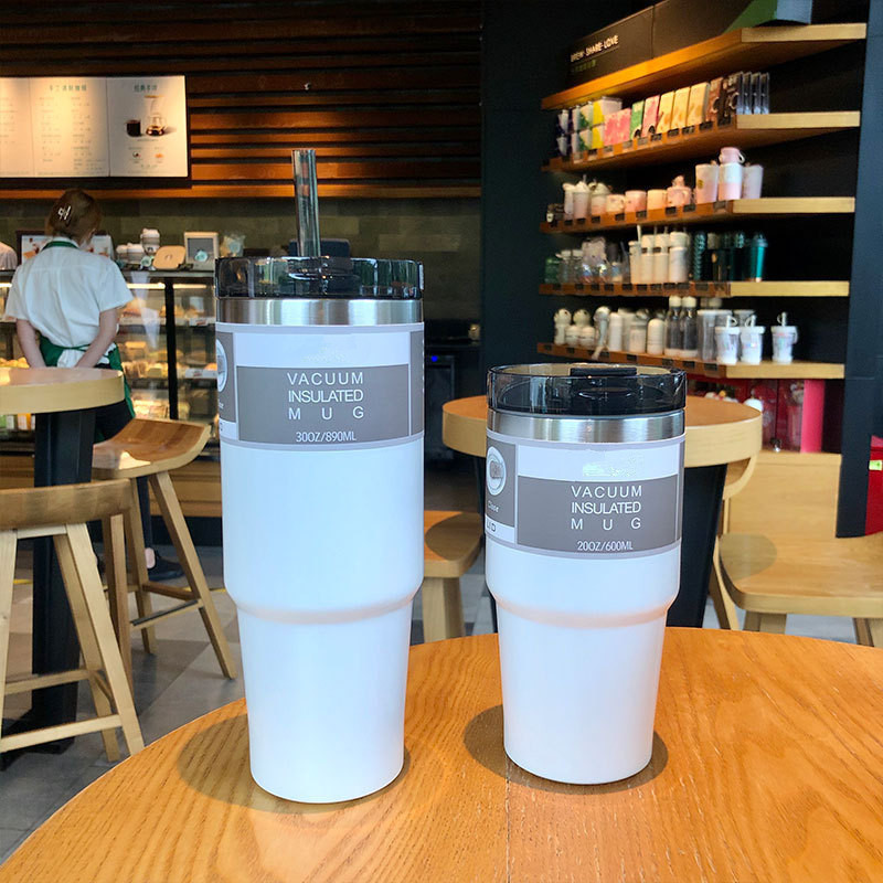 Taza termo de acero inoxidable de gran capacidad y alto valor Taza portátil portátil Ice Ba Taza deportiva para coche al aire libre