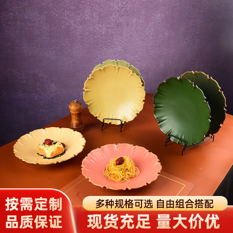 Vintage Dinner Plates, Japanese-Style Bowls, Rustic Ceramic Plates, Light Luxury Tableware, Home-Use Ceramic Vintage High-End Hotel Dinner Plates Vintage Dinner Plates, Japanese-Style Bowls, Rustic Ceramic Plates, Light Luxury Tableware, Home-Use Ceramic Vintage High-End Hotel Dinner Plates
