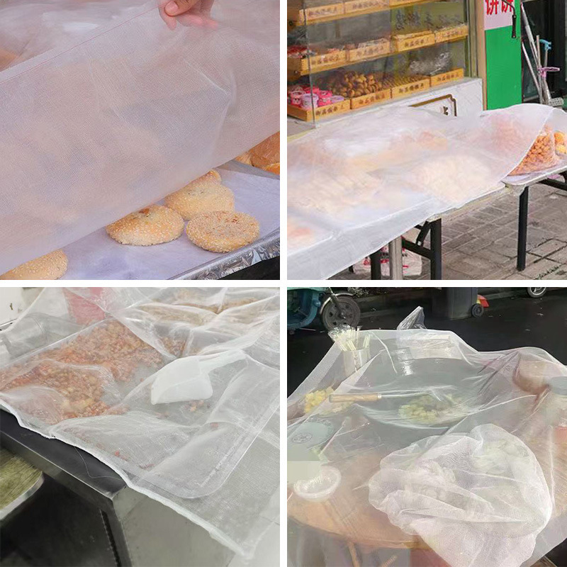 路边摊防蝇虫纱网罩餐饮外卖防苍蝇防虫网纱盖菜透气尼龙盖布便携